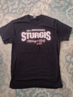 Sturgis 2020 80th Anniversary Motorcycle Rally Glidan tshirt size medium